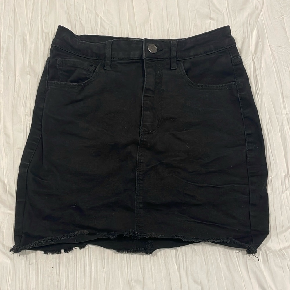 Black Garage Stretchy Denim Skirt